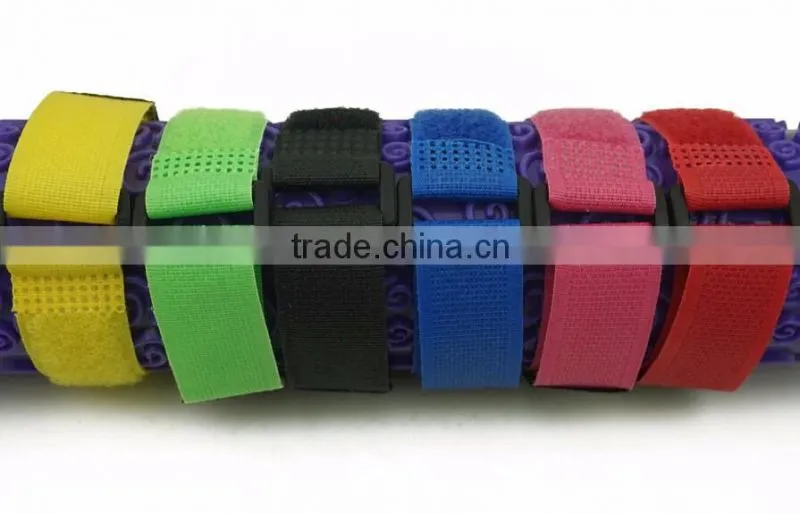 Nylon Buckle Adjustable Hook And Loop Straps Belt Wrap Cable Tie