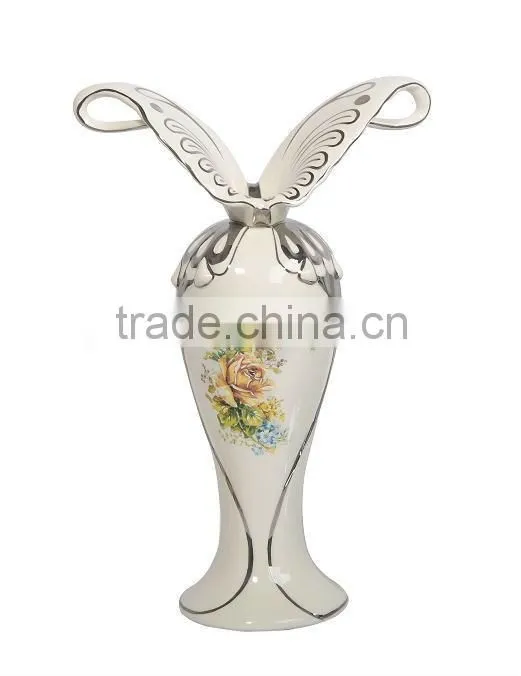 Large new design home decoration flower vase ceramic