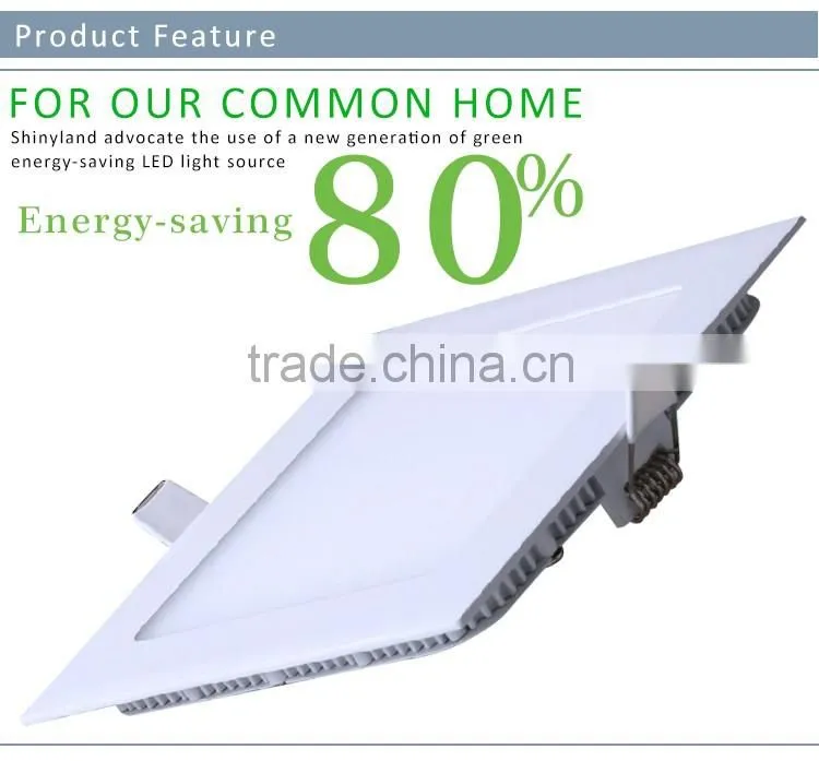 Ultra Thin Round / Square Shape Slim 3W 6W 9W 12W 18W 24W Ceiling LED Panel Down Light