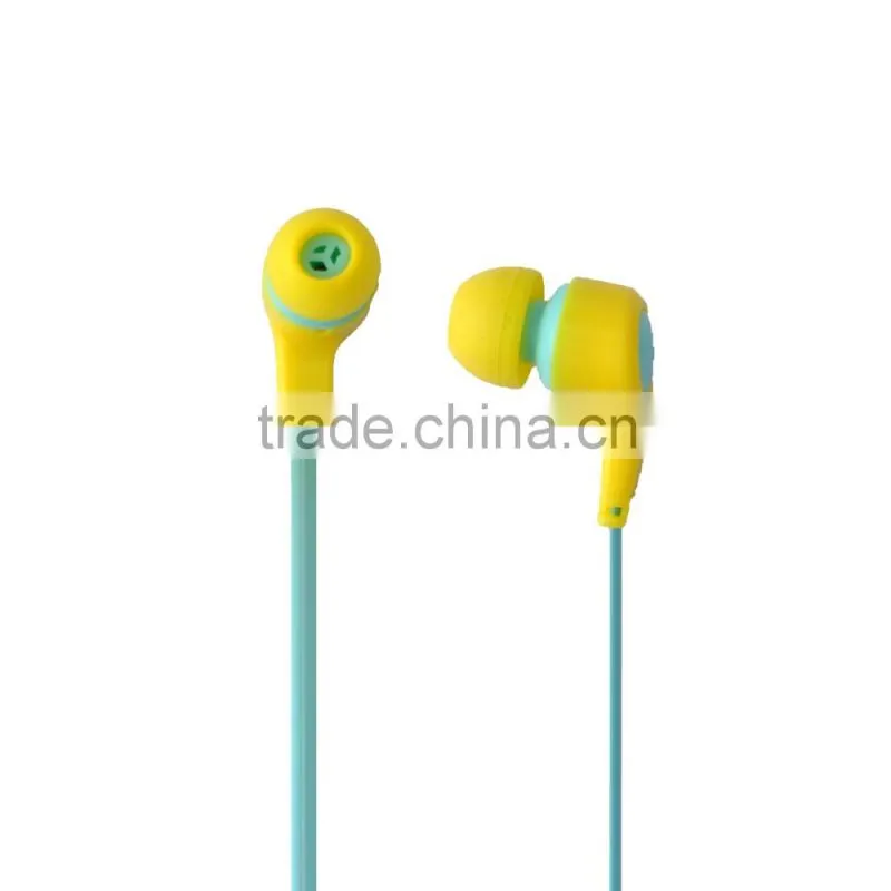 Newest design print logo Domed logo earphone with OEM brand for promotion