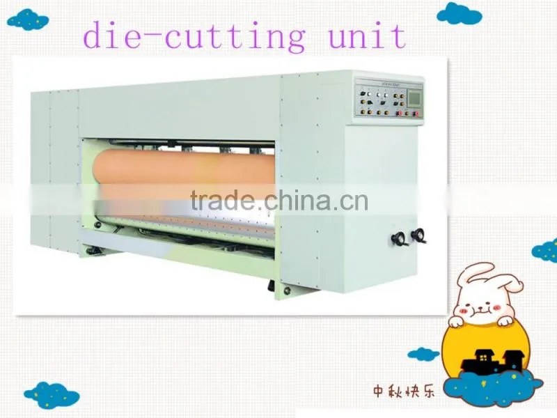 Fully automatic high speed flexo printing machine with slotting and rotary die-cutting