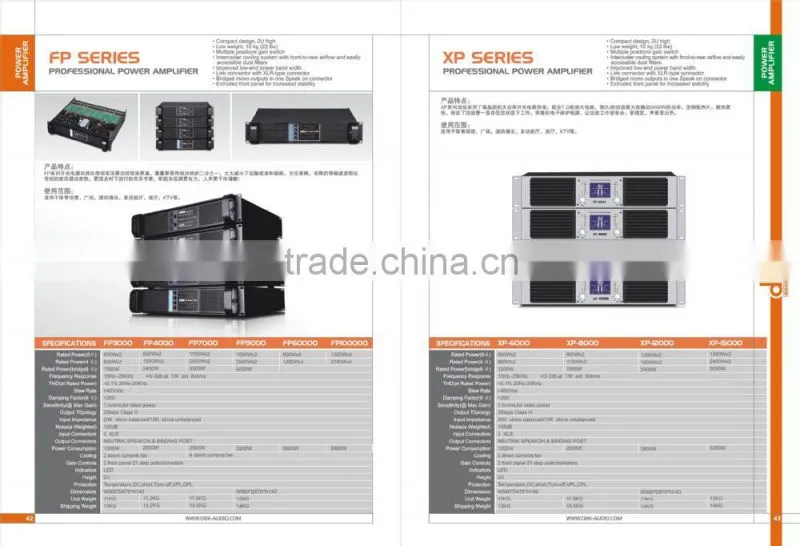 1500W 2 channels switching power lab amplifiers (FP9000) from Guangzhou ,China
