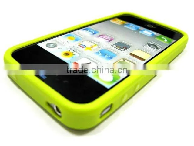for iphone 4 case bumper case for iphone 4 4G ,for iphone 4 bumper case,Rubber Hard silicone case with various color
