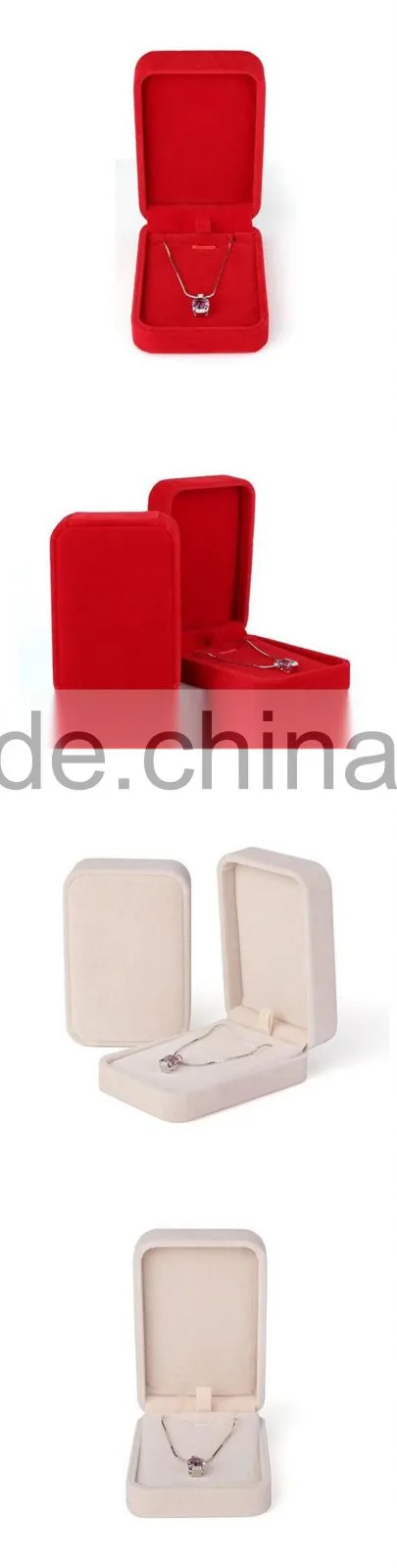 Custom flock jewelry boxes pendant box