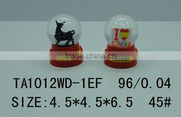 Espana style cute polyresin shoes shape water globe
