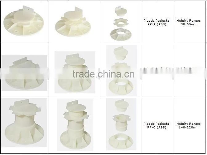 adjustable plastic deck support raised access floor pedestal