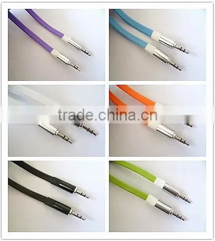 male to male flat noodle audio cable