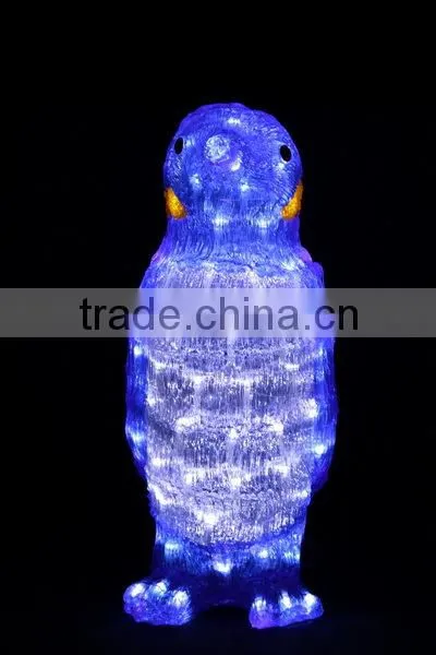 wholesale 3D LED christmas acrylic penguin motif decoration light