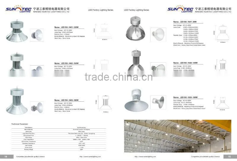 Low junction temperature 70W high bay led light of EPISTAR chip