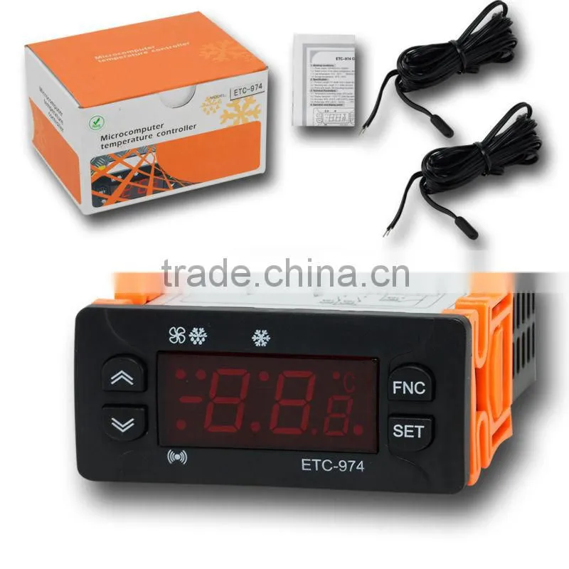 230V NTC Cold Storage ETC-974 C F Temp Thermostat Temperature Controller