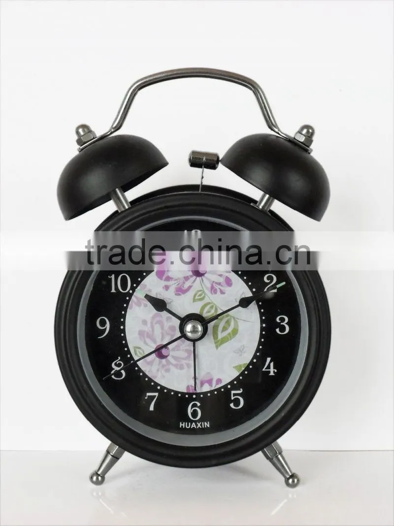Metal classical alarm clock/desktop ring bell alarm clock,fashion time cool clack boys alarm clock