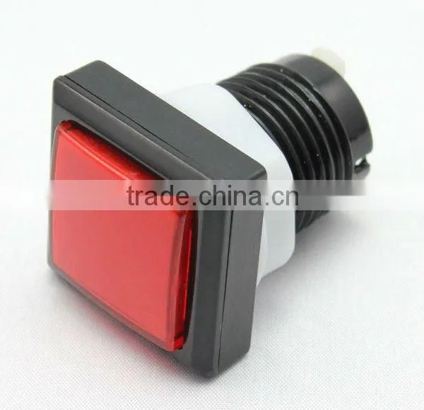 rectangle various colors electric pushbutton switch plastic push button switch with LED light
