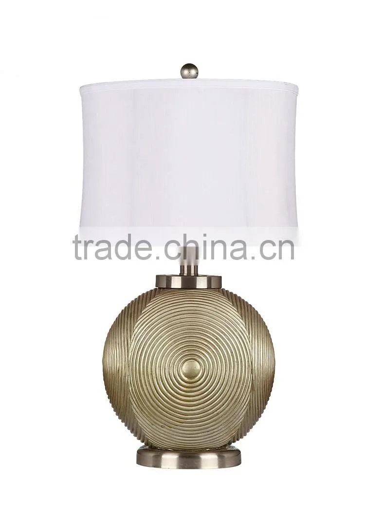 Modern circle poly table lamp