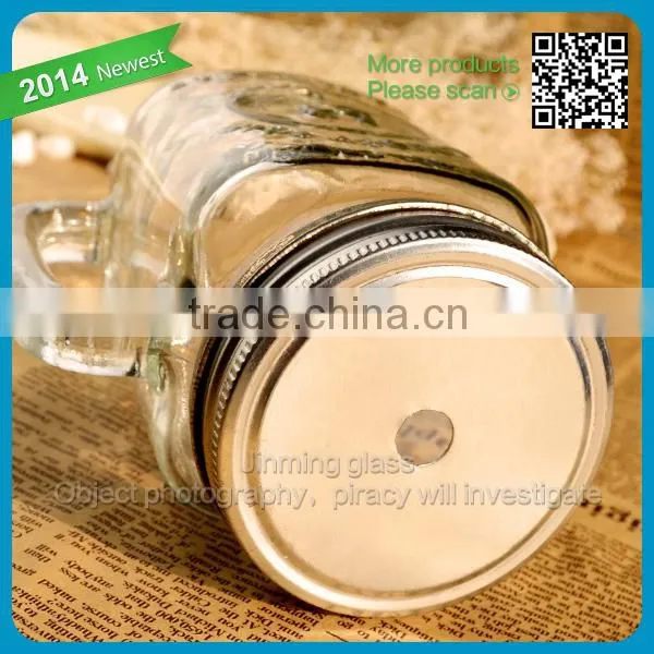 I have wholesale machine press glass jar bottles with handle