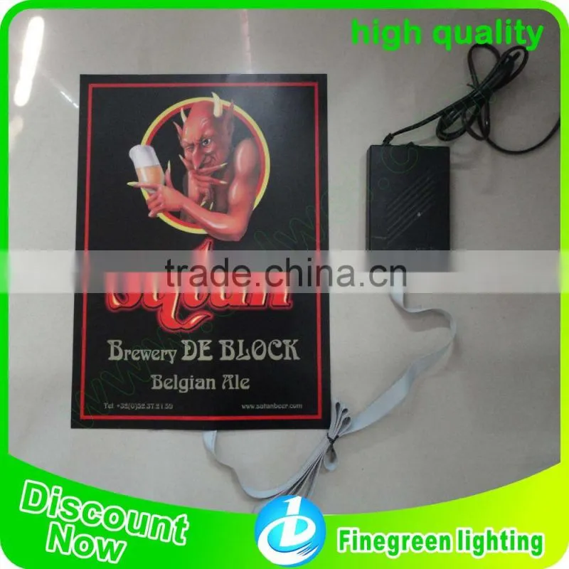 flashing el poster,energy saving animated el poster