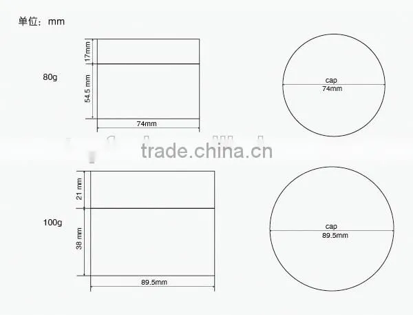 cosmetic sample jars plastic 15g 30g
