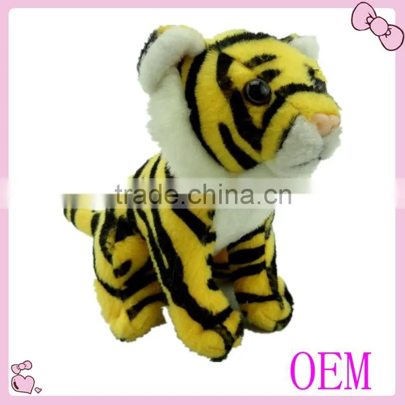 Lovely 10cm mini plush animal tiger soft toys