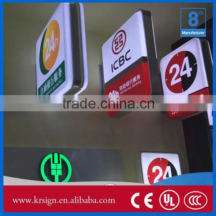 outdoor double sided wall mounted led light box