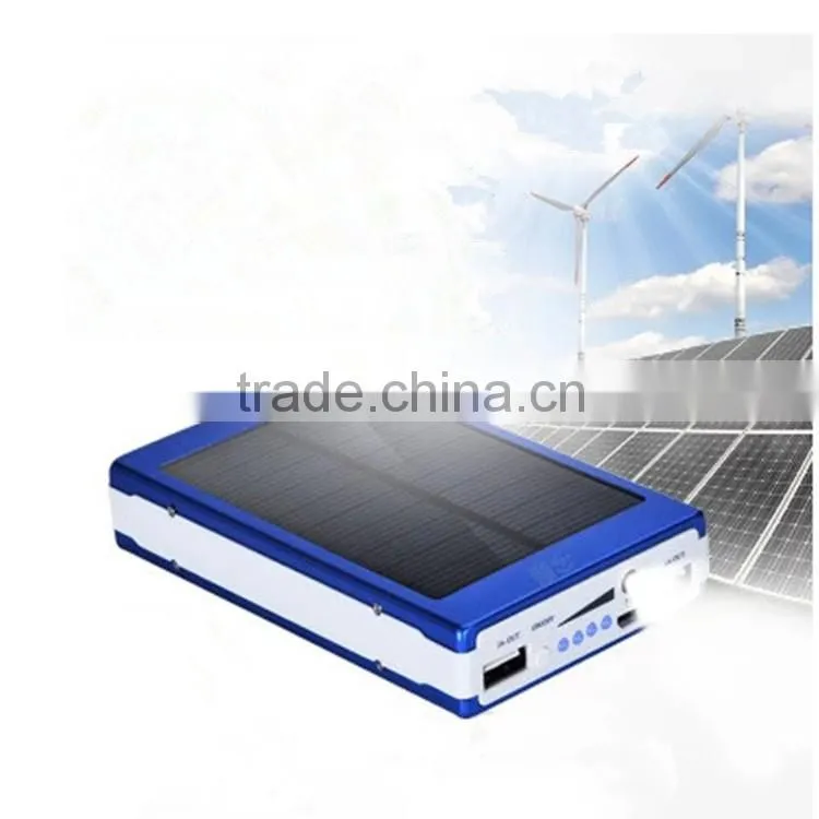 Waterproof solar power bank 6000mah 10000mah 11000mah are available LED flashlight power bank case