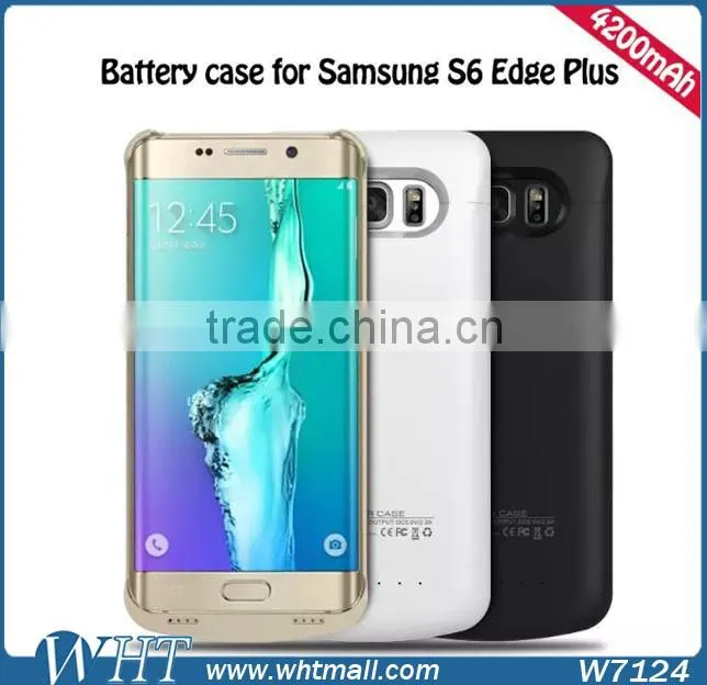 2016 New Products 4200mAh Rechargeable Battery Case for Samsung Galaxy S6 Edge Plus