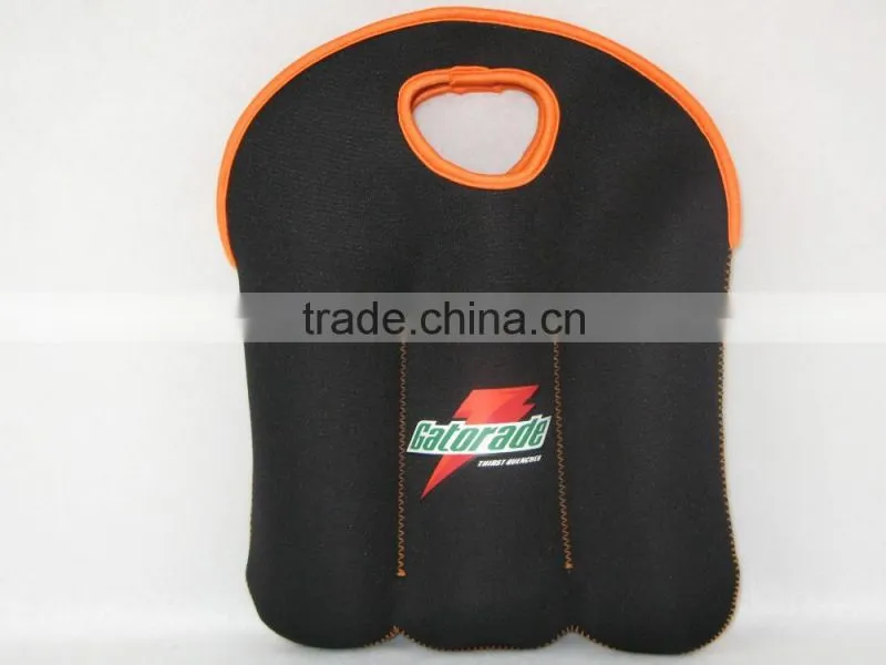high quality three botle neoprene refrigerated cooler bag