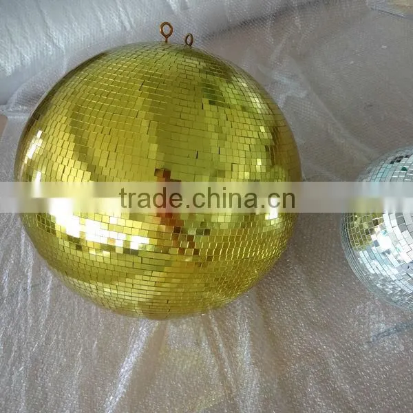 Gold mirror ball 75cm 30inch size rotating mirror ball With Fiberglass core