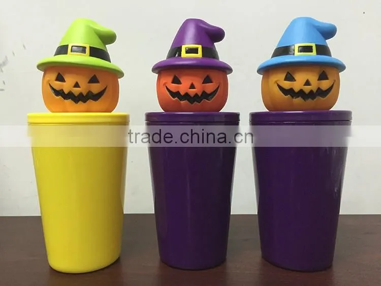 round ball shape plastic cup with straw