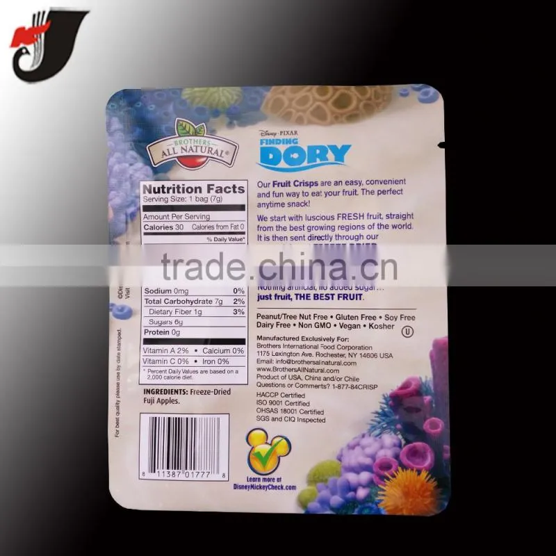 Vivid theme printing snack packaging bag