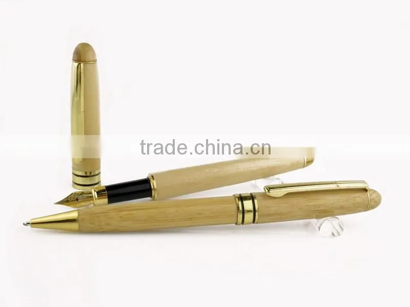 natural wooden fountain pen engraved with your company logo