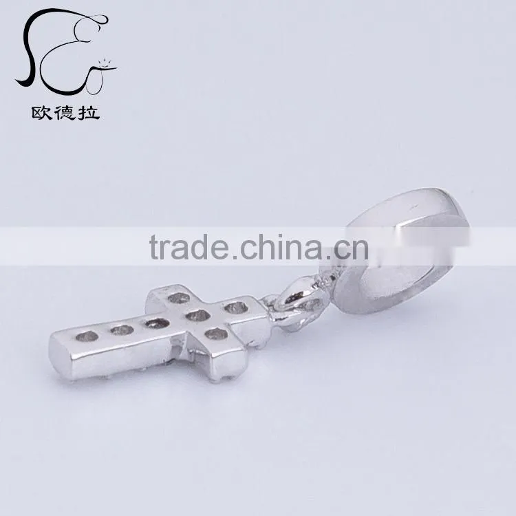 925 silver Radian cross charm pendant jewelry