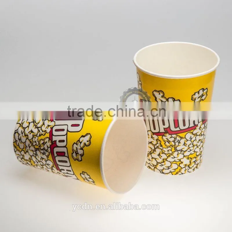 64oz disposable paper popcorn container