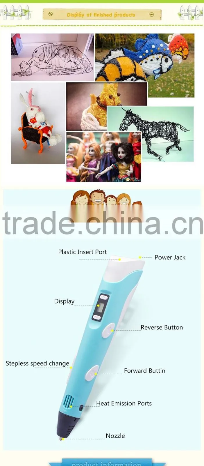 Logo Brand 3d pen novelty 3d printing drawing usage pen