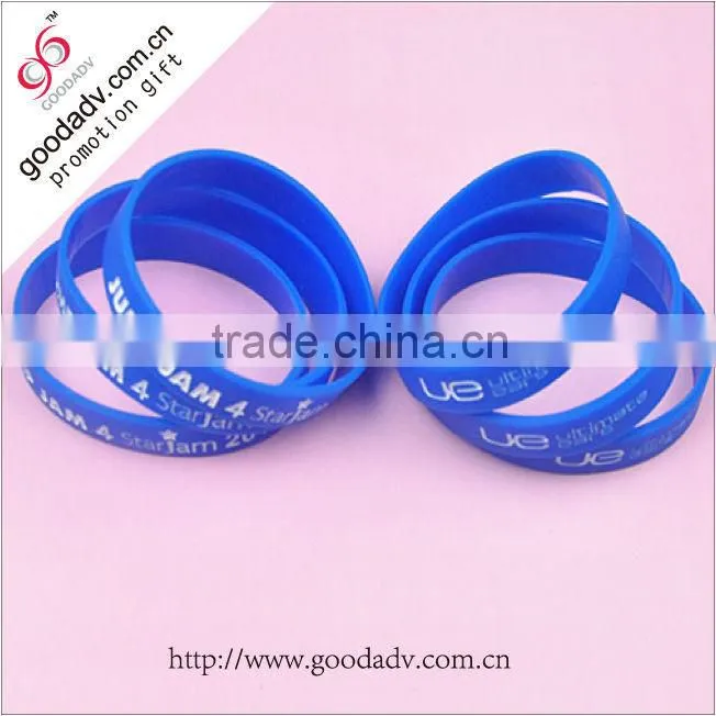 Waterproof tag custom mixture thin silicone bracelets with logo