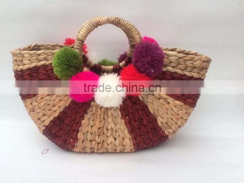 Hottest selling best quality white water hyancinth bag from vietnam