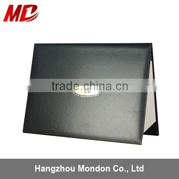 Cheap A4 file Paper Certificate Holders with leather cover