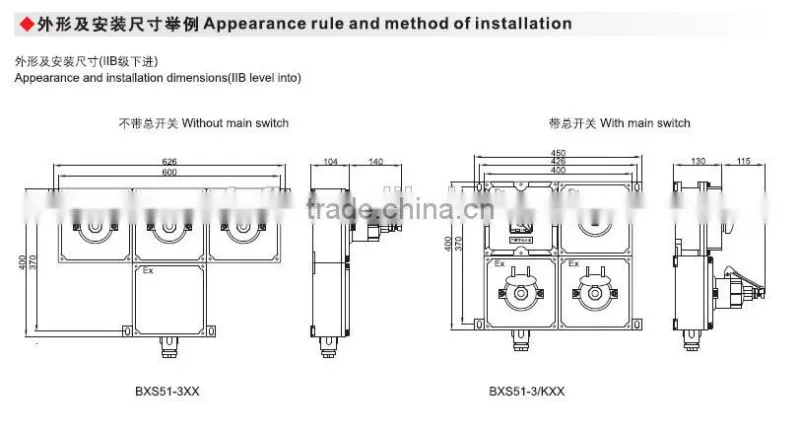 BXS51 high quality hot sale explosion proofpower maintaining socket box