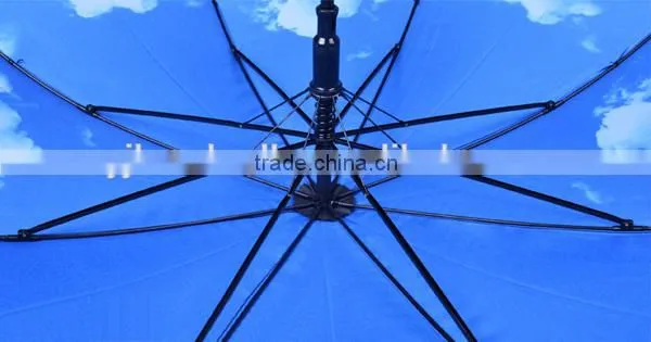 23" Blue Sky and White Cloud Umbrella, Sky Design Long Umbrella