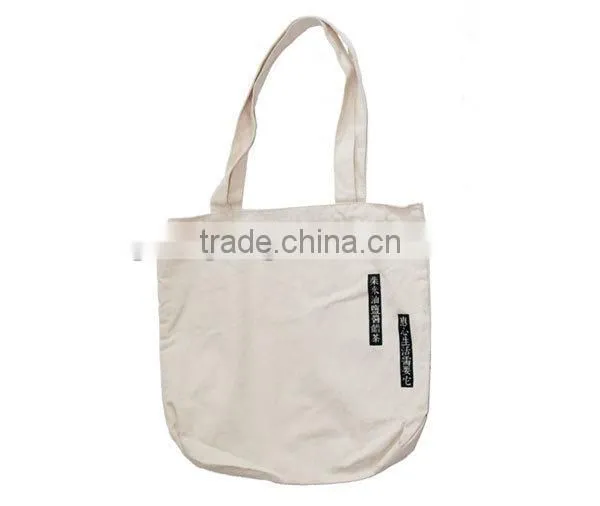 Reusable 100% Cotton Shopping Bag Customers' Design Printing Acceptable China Cheap Shoulder Bags