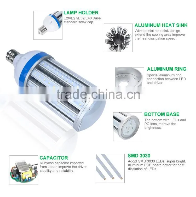 High brightness IP64 80w 360 degree E39 led corn light bulb lamp for outdoor and indoor using