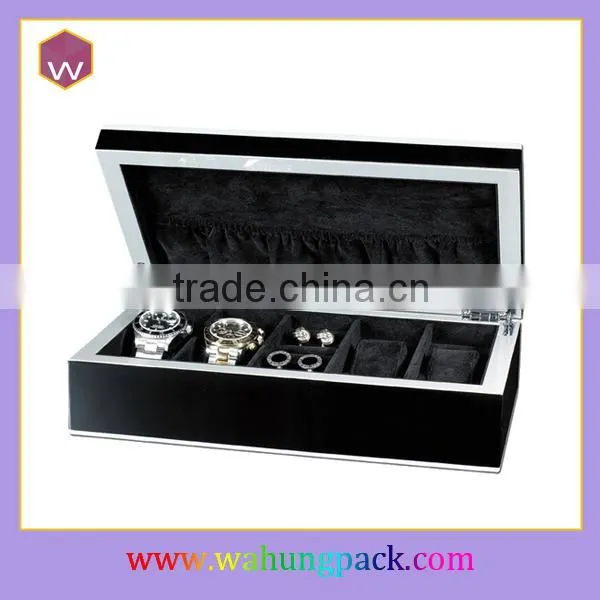 black lacquered watch wood packaging & unique watch box design