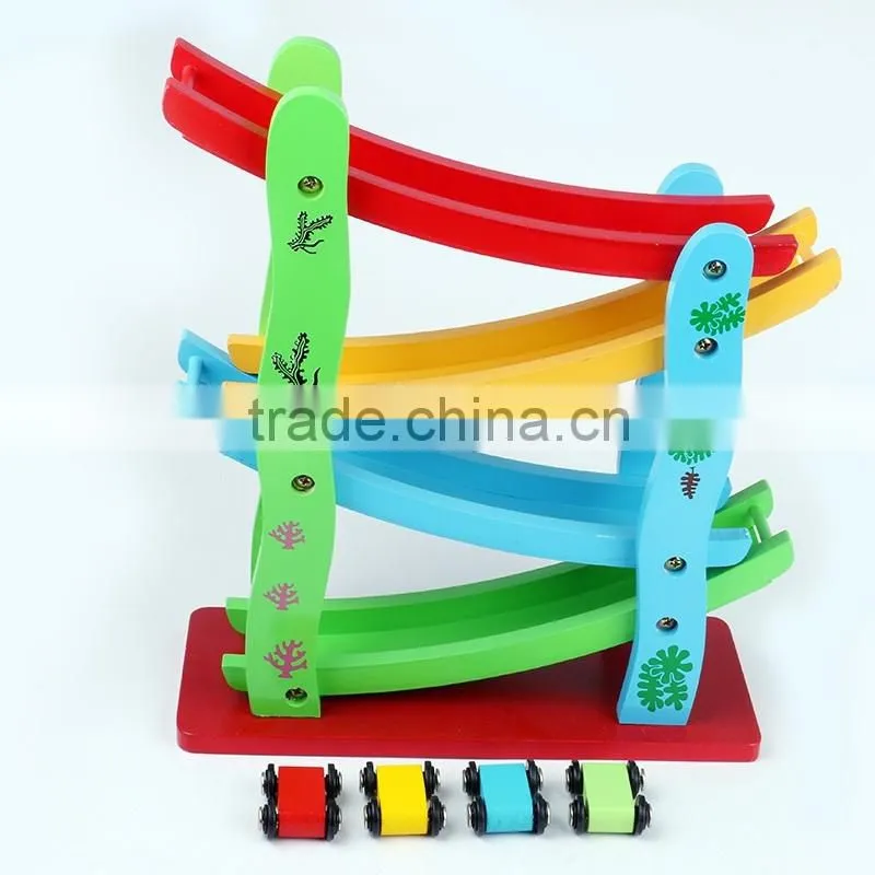 Wooden Childrens Toy Zig Zag Car Run Slider