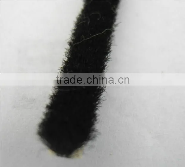 Non silicone wool pile weather strip 5*5mm