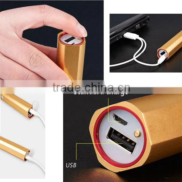 POPPAS 6617 3W High Power USB charg Output Rechargeable Led Flashlight Torch