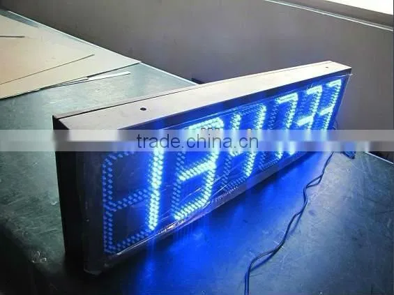 5 inches red color outdoor waterproof Led Time And Temperature Sign Board