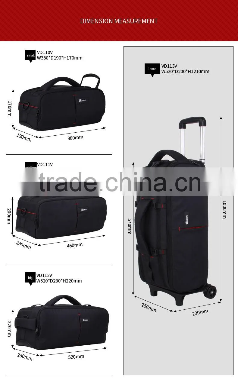 Big capacity new arrival video bag