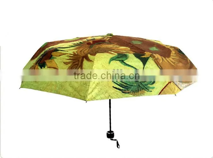 Chinese style oil painting Hot Sale Promotion Folding Umbrella