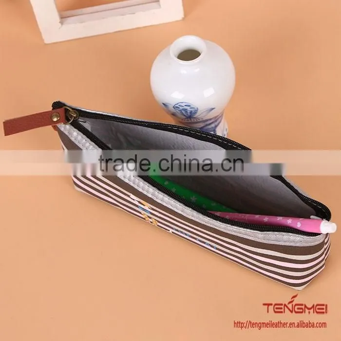 Own design stripe pencil case for school