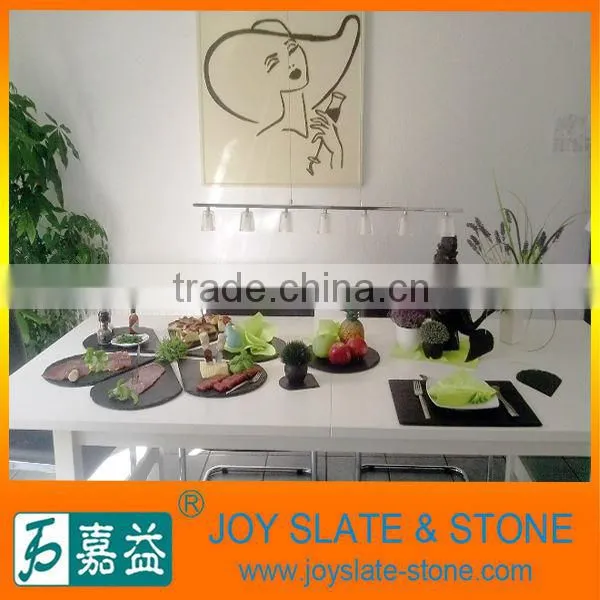 Rectangle slate coasters with drink holder cup mat
