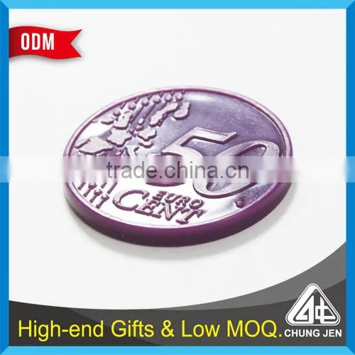 Wholesale bulk custom plastic supermarket blank trolley coin token