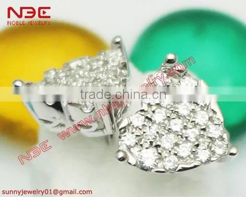 925 silver hoop earrings with AAA CZ Stones